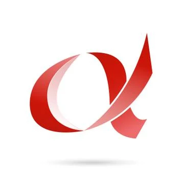 Red alpha letter Иллюстрация