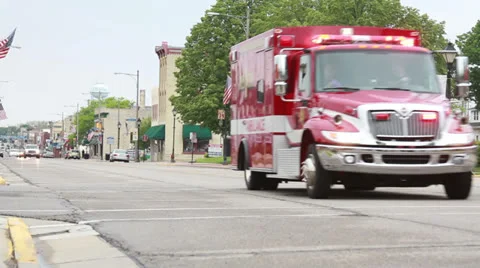 Red Ambulance Responding Stock-Footage 25872716