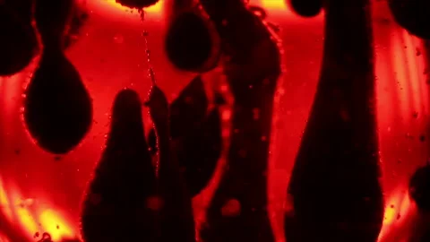 Red and black abstract background chemichal reaction Stock Footage 86433047