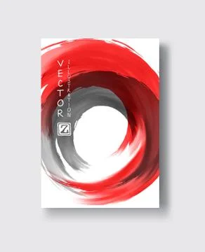 Red and black abstract background with ink splats Stock Illustration