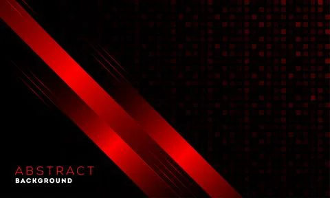 Red and Black Abstract Background with Striped and Square Pattern. Stock Illustration