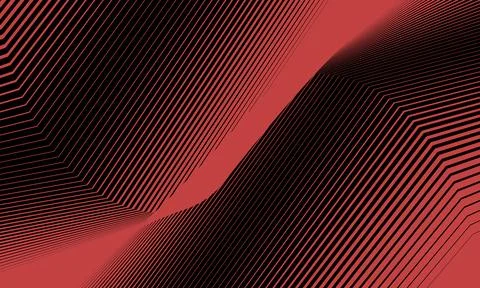 Red and black abstract background with geometric lines and shapes pattern イラスト素材