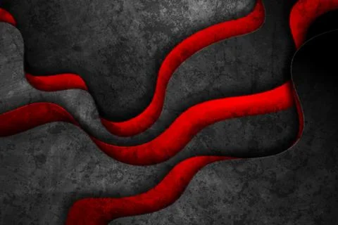 Red and black abstract grunge corporate wavy background Stock Illustration
