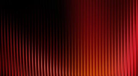 Red and black abstract ribbed glass background with geometric vertical lines Stock Illustration
