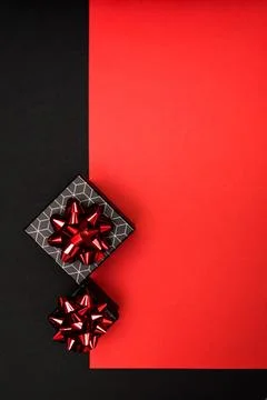 Red and black background with a box with a geometric pattern, Stock Photos