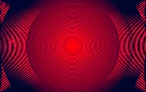 A red and black background with a circular vintage effect design Stock Illustration