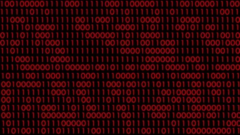 Red and black binary code animated background Stock Footage 298927817
