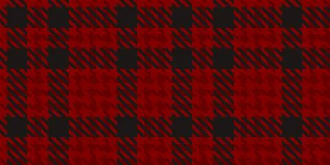 Red and Black Buffalo Check Tartan Christmas Pattern Stock Illustration