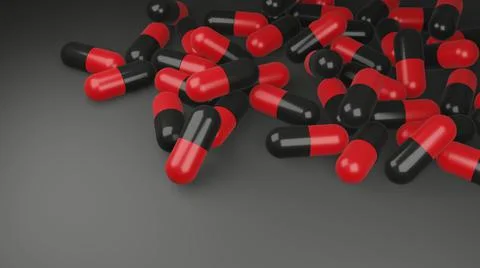 Red and black capsule Stock Illustration