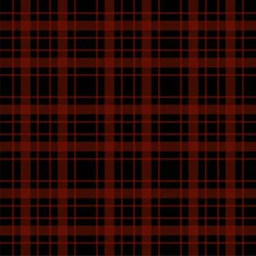 Red and black check pattern textile fabric background Stock Illustration