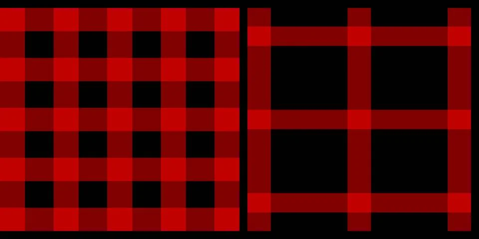 Red and black check pattern fabric texture Stock Illustration