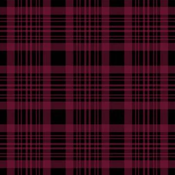 Red and black check pattern fabric texture Stock Illustration