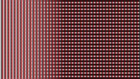 Red and black checkered pattern with vertical lines on white background Stock Illustration