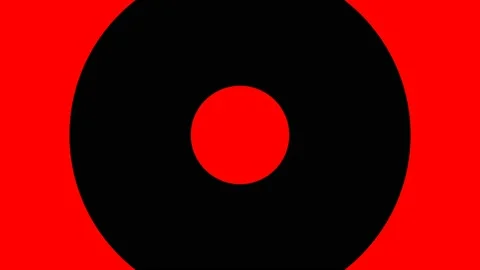 Red and black circular shape with changes effect. Abstract animation. Cool intro Stock Footage 167335331