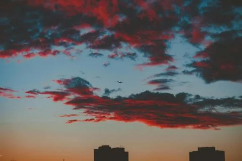 Red and Black Clouds Stock Photos