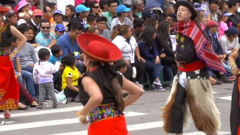Red and Black Dancers Stock Footage 73097809