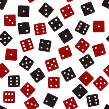 Red and black dice. Stock Illustration