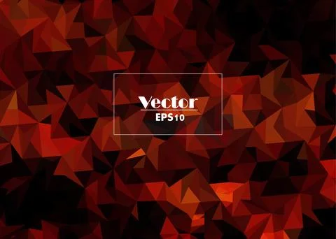 Red and black digital abstract vector image stylized from triangles Stock Illustration