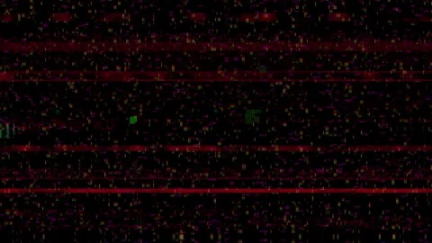 Red and black digital glitch and data corruption Stock Footage 319256605