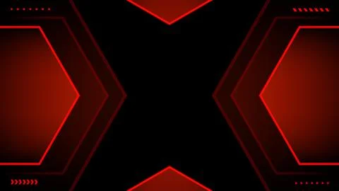 Red and black gaming background with glowing neon light elements futuristic.. イラスト素材