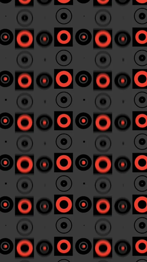 Red and Black Geometric Shapes in Motion: Minimalistic Animation Background Stock Footage 306646859
