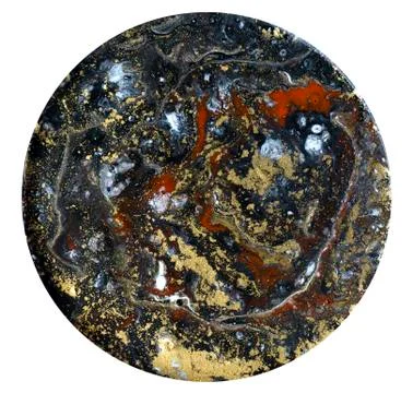Red and black marbling pattern. Golden marble liquid texture. Illustrazione stock