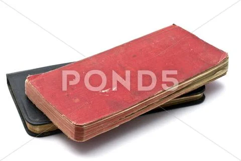 Red and black notebooks Stock Photos
