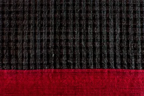 Red and black pattern fabric texture background. Foto stock