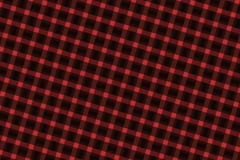 Red and black patterned fabric with small dots and shapes Stock Illustration