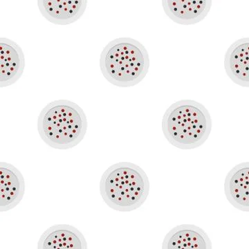 Red and black peppercorns pattern flat Stock Illustration