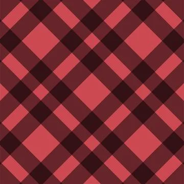 Red and black plaid pattern fabric texture background Stock Illustration