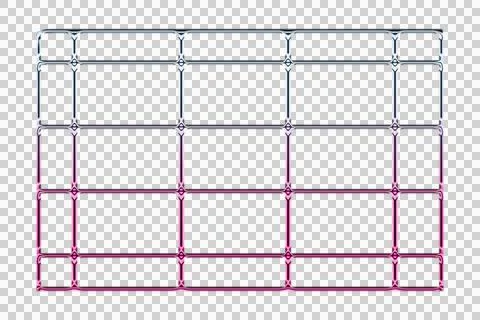 Red and black plaid window frame pattern transparent background Stock Illustration