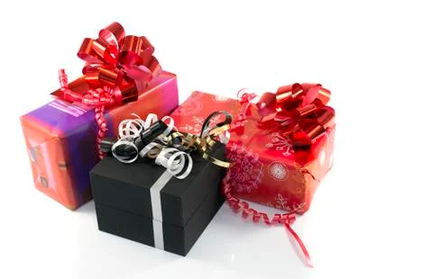 Red and black presents Stock Photos