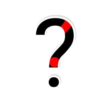 Red and Black question mark 스톡 일러스트