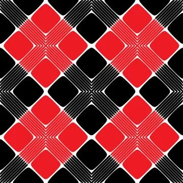 Red and Black Rectangle Seamless Pattern Stock Illustration