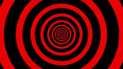 Red and black seamless looping tunnel animation hypnotic background Stock Footage 296750182