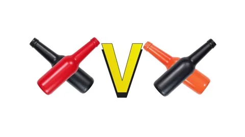 Red and Black Team Vs Black and Orange Team Flippable Stop Motion Animation Stock Footage 160160440