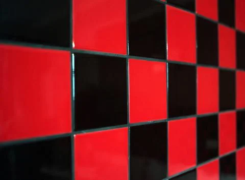Red and black tile Stock Photos