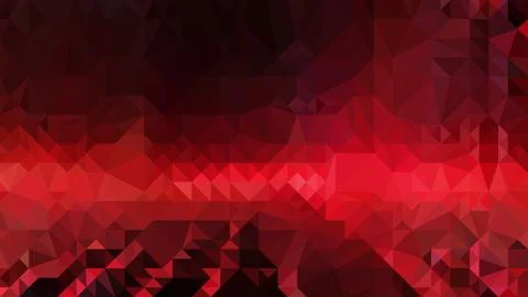 Red and black vector Low poly, abstract dark background Stock Illustration