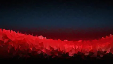 Red and black vector Low poly, abstract dark background Stock Illustration
