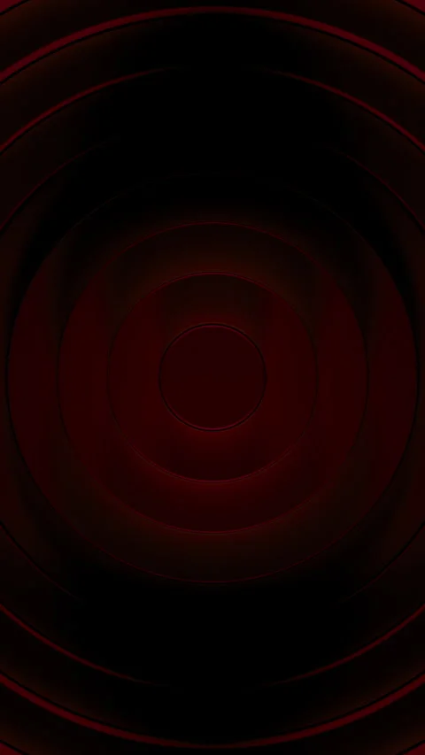 Red and Black Vertical Concentric Ring Tunnel with Dramatic Lighting. Looped 3D Stock Footage 336310991