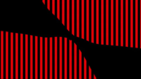 Red and black vertical stripe wave loop dramatic background Видео 333481424