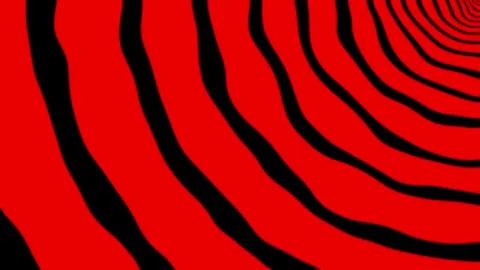 Red And Black Wavy Stripe Tunnel Motion Background For Visual Projects 库存影片 339510241