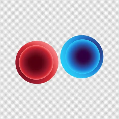 Red and Blue 3D Spheres Orbiting Animation with Alpha Channel Stock-Footage 337127584