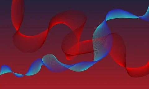 A red and blue abstract background.Various shapes Stock Illustration