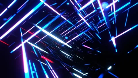 Red and Blue Abstract Ray Neon Space Background VJ Loop in 4K Stock Footage 310294465