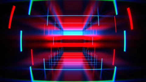 Red and Blue Abstract Strobe Machine Background VJ Loop in 4K Stock Footage 310956971