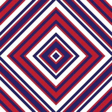 Red and Blue Argyle Diagonal Stripes seamless pattern background Stock Illustration