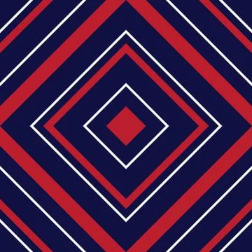 Red and Blue Argyle Diagonal Stripes seamless pattern background Illustrazione stock