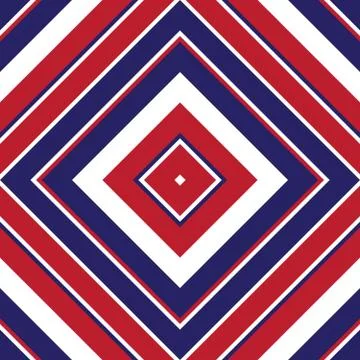 Red and Blue Argyle Diagonal Stripes seamless pattern background Stock Illustration